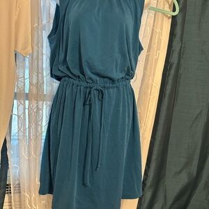 LOFT Teal Sleeveless Midi Dress. Super Casual Comfortable with Style.